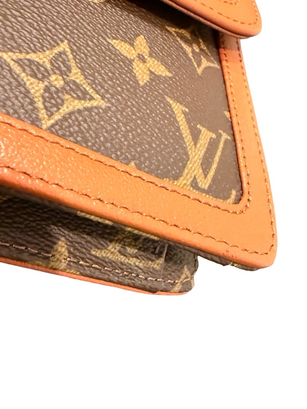 Louis Vuitton Vintage Monogram Canvas Clutch Pochette Brown LV Envelope Bag - Picture 12 of 17